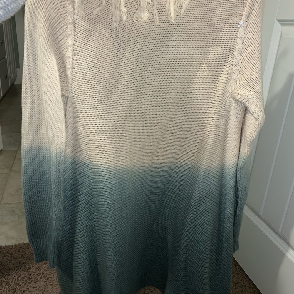 Fringed Ombré cardigan